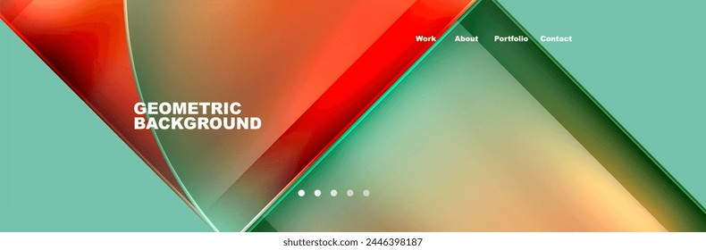 Circle triangle geometric web site page template. Vector Illustration For Wallpaper, Banner, Background, Card, Book Illustration, landing page