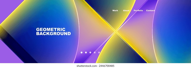 Circle triangle geometric web site page template. Vector Illustration For Wallpaper, Banner, Background, Card, Book Illustration, landing page