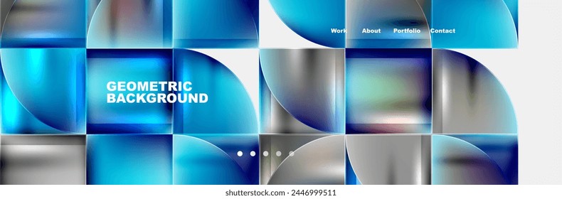 Circle triangle geometric web site page template. Vector Illustration For Wallpaper, Banner, Background, Card, Book Illustration, landing page