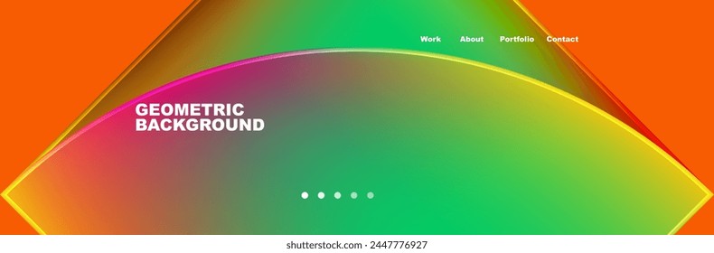 Circle triangle geometric web site page template. Vector Illustration For Wallpaper, Banner, Background, Card, Book Illustration, landing page