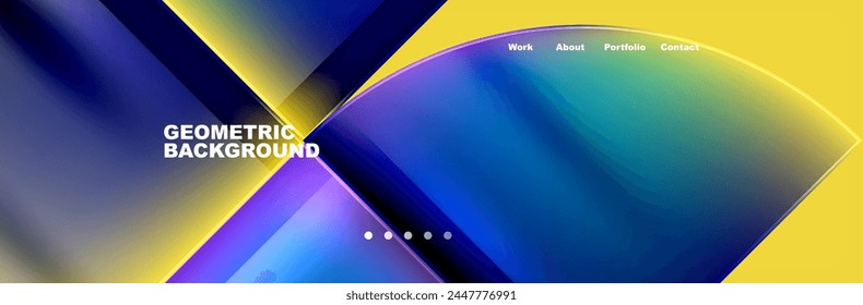 Circle triangle geometric web site page template. Vector Illustration For Wallpaper, Banner, Background, Card, Book Illustration, landing page