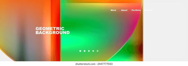 Circle triangle geometric web site page template. Vector Illustration For Wallpaper, Banner, Background, Card, Book Illustration, landing page