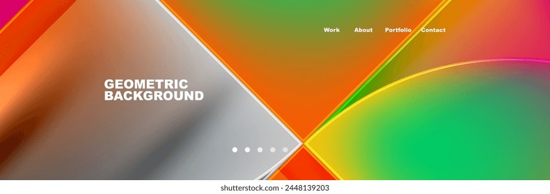 Circle triangle geometric web site page template. Vector Illustration For Wallpaper, Banner, Background, Card, Book Illustration, landing page