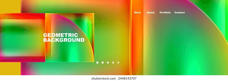 Circle triangle geometric web site page template. Vector Illustration For Wallpaper, Banner, Background, Card, Book Illustration, landing page