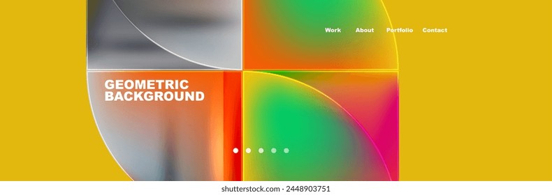 Circle triangle geometric web site page template. Vector Illustration For Wallpaper, Banner, Background, Card, Book Illustration, landing page