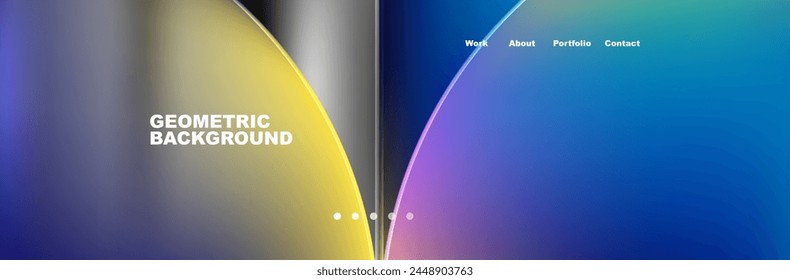Circle triangle geometric web site page template. Vector Illustration For Wallpaper, Banner, Background, Card, Book Illustration, landing page
