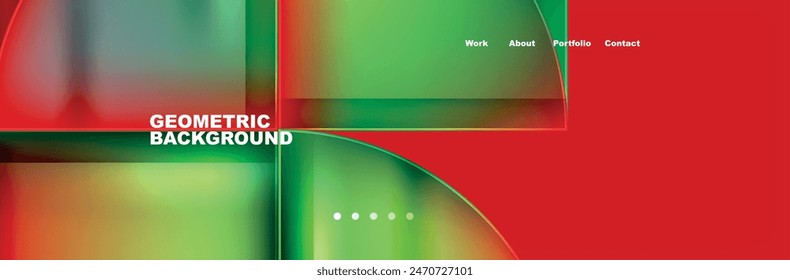 Circle triangle geometric web site page template. Vector Illustration For Wallpaper, Banner, Background, Card, Book Illustration, landing page