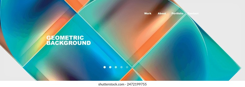 Circle triangle geometric web site page template. Vector Illustration For Wallpaper, Banner, Background, Card, Book Illustration, landing page