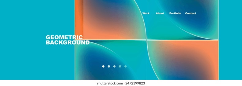 Circle triangle geometric web site page template. Vector Illustration For Wallpaper, Banner, Background, Card, Book Illustration, landing page