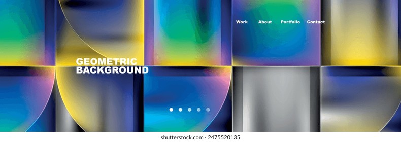 Circle triangle geometric web site page template. Vector Illustration For Wallpaper, Banner, Background, Card, Book Illustration, landing page