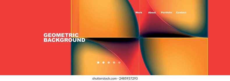 Circle triangle geometric web site page template. Vector Illustration For Wallpaper, Banner, Background, Card, Book Illustration, landing page