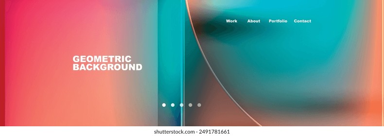 Circle triangle geometric web site page template. Vector Illustration For Wallpaper, Banner, Background, Card, Book Illustration, landing page