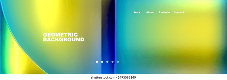 Circle triangle geometric web site page template. Vector Illustration For Wallpaper, Banner, Background, Card, Book Illustration, landing page