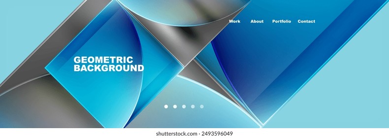 Circle triangle geometric web site page template. Vector Illustration For Wallpaper, Banner, Background, Card, Book Illustration, landing page