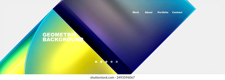 Circle triangle geometric web site page template. Vector Illustration For Wallpaper, Banner, Background, Card, Book Illustration, landing page