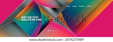 Circle triangle geometric web site page template. Vector Illustration For Wallpaper, Banner, Background, Card, Book Illustration, landing page