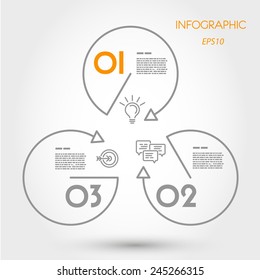 Circle And Triangle Inforaphic. Infographic Concept.