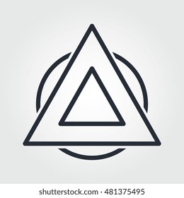 Circle and triangle logo
