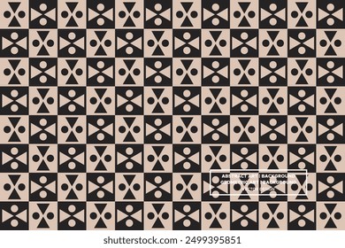 Circle and Triangle Shapes Brown and Black Colors Geometric Pattern Abstract Pattern Seamless Pattern