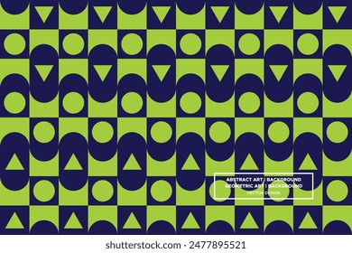 Circle and Triangle Shapes and Designs Green and Blue Colors Geometric Pattern Abstract Pattern Seamless 
