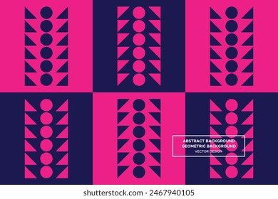 Circle and Triangle Shapes and Designs Purple and Red Colors Geometric Pattern Abstract Pattern Seamless 
