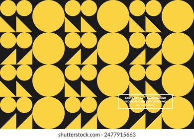 Patrón geométrico | Fondo geométrico | Fondo Abstractas | Círculos - Amarillo - Uso en diseño de Sitio web, embalaje, arte de la pared, Fondo de pantalla, cartel, Anuncio, Perfil, folleto, ropa, textiles 