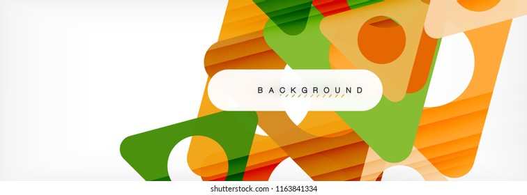 Circle and triangle vector abstract background