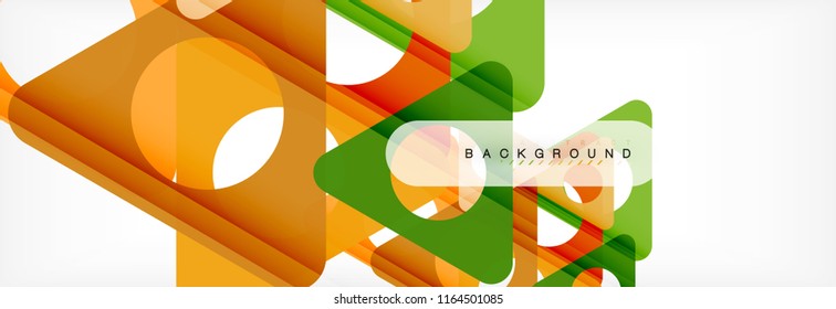 Circle and triangle vector abstract background