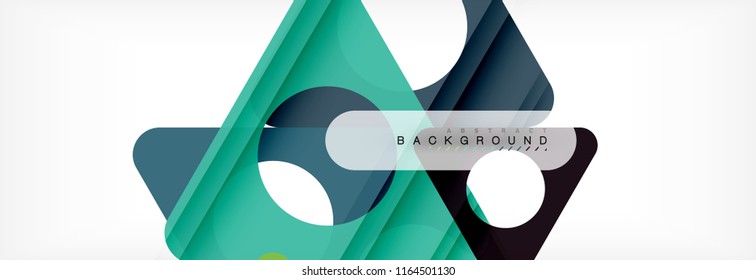 Plano de fundo abstrato de vetor de círculo e triângulo