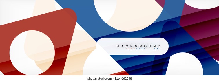 Circle and triangle vector abstract background