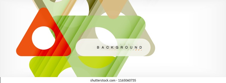 Circle and triangle vector abstract background
