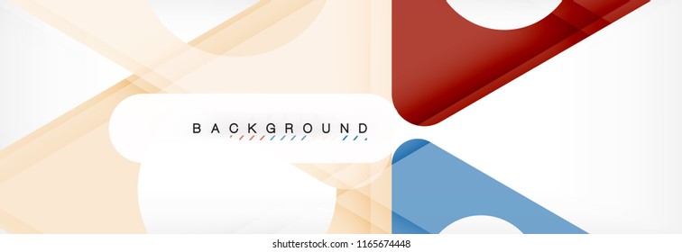 Circle and triangle vector abstract background