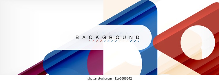 Circle and triangle vector abstract background