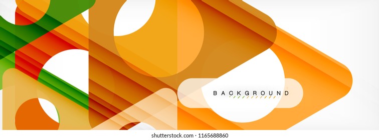 Circle and triangle vector abstract background