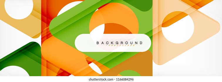Circle and triangle vector abstract background