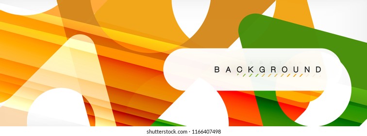 Circle and triangle vector abstract background