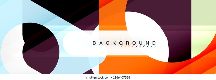 Circle and triangle vector abstract background