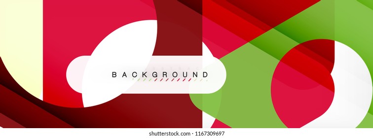 Circle and triangle vector abstract background