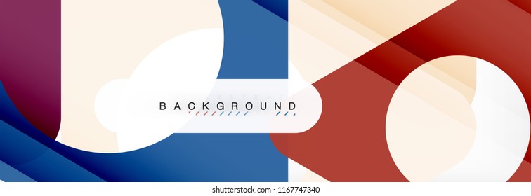Circle and triangle vector abstract background