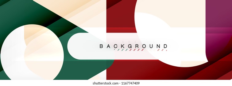 Circle and triangle vector abstract background