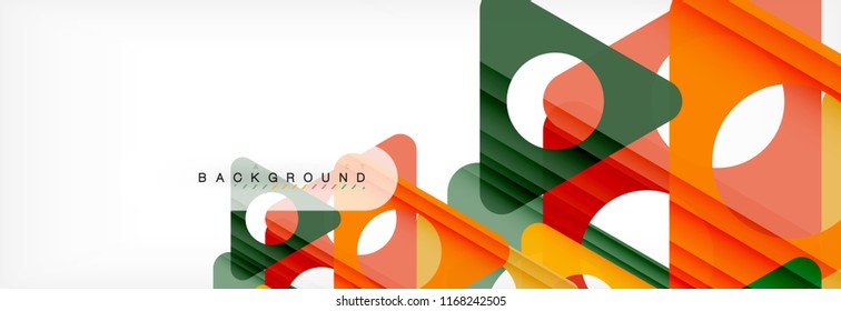 Circle and triangle vector abstract background