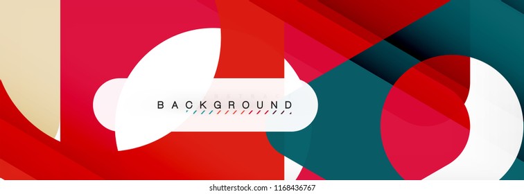 Circle and triangle vector abstract background