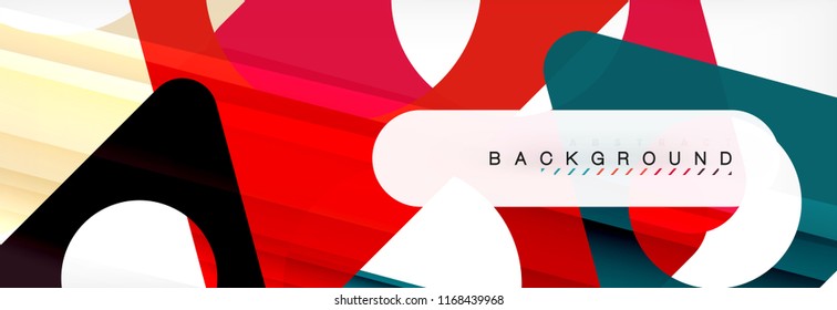 Circle and triangle vector abstract background