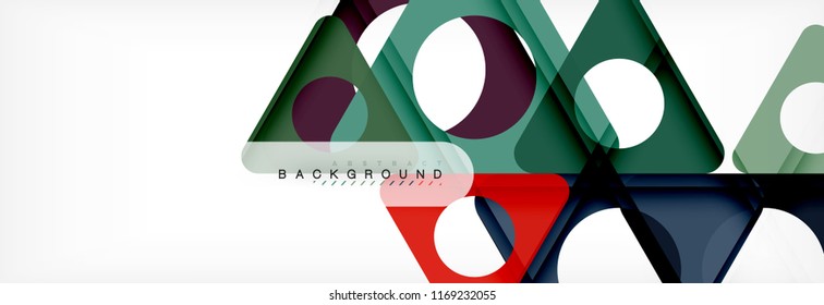 Circle and triangle vector abstract background