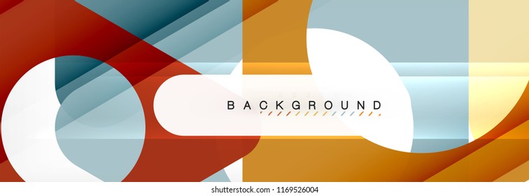 Circle and triangle vector abstract background