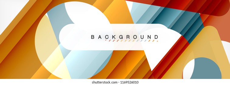 Circle and triangle vector abstract background
