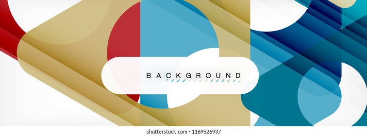 Circle and triangle vector abstract background