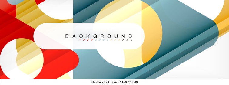 Circle and triangle vector abstract background