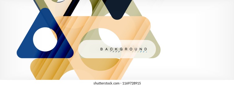 Circle and triangle vector abstract background