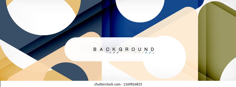 Circle and triangle vector abstract background